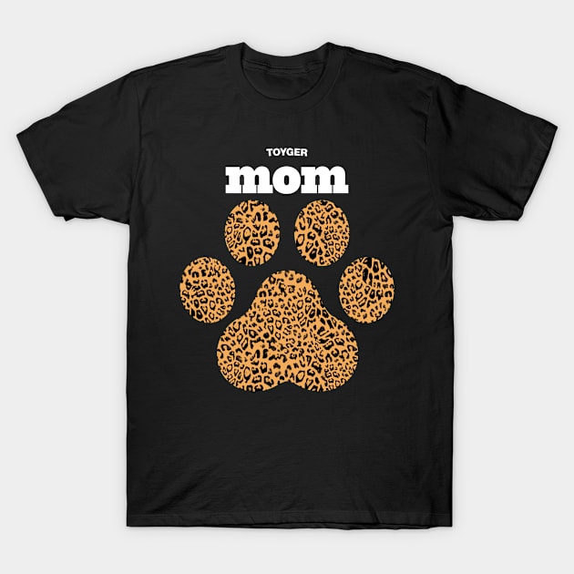 Haute Leopard Toyger Mom Cat Paw With Rich Leopard Print T-Shirt by Haute Leopard
